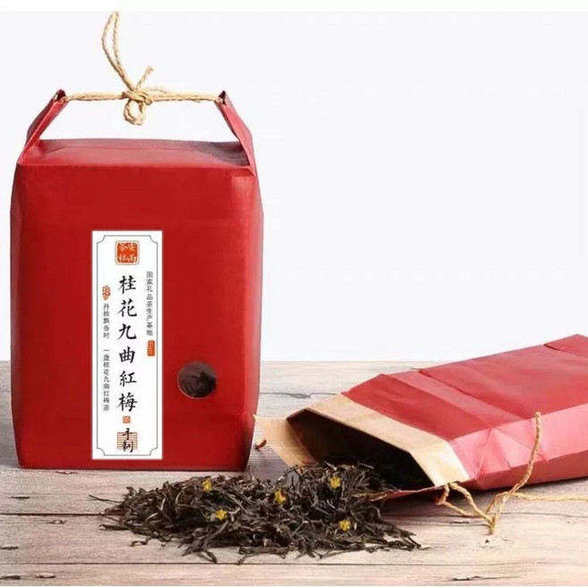 홍차 구곡홍매 항저우 서호 용정차 특산품, 1개, A. 우전 계화 구곡 00g 크라프트지