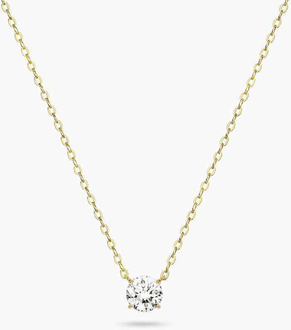 에버링 18K 금 목걸이 천연 다이아몬드 0.5캐럿 (5부 현대감정서) 시드_NDDM8605