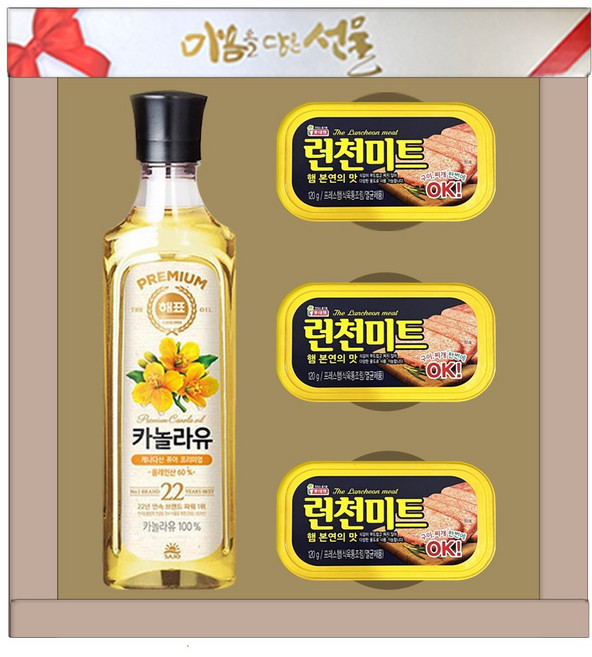 마음을 담은 종합 선물세트 4P 햄 식용유세트, 1세트