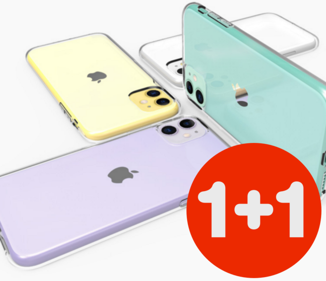 1+1 아이폰 젤리 범퍼 투명 케이스