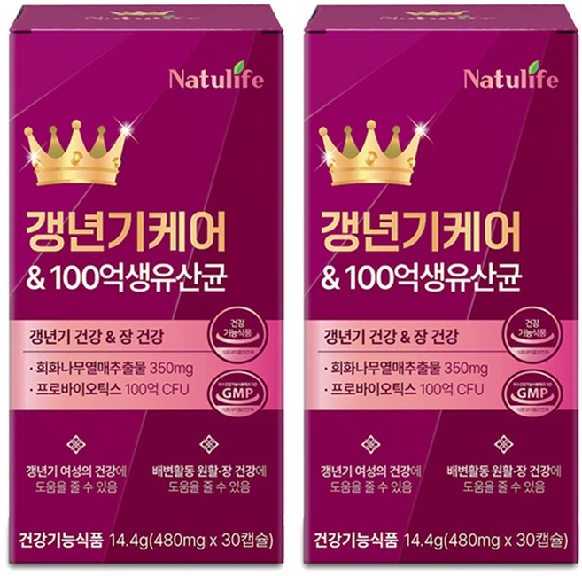 여성 갱년기 유산균 YT1+갱년기 케어 100억 유산균세트/프리미엄 여성 갱년기 케어 100억 생 유산균 식약청인증 영양제, 2개, 30회분 - 쿠팡