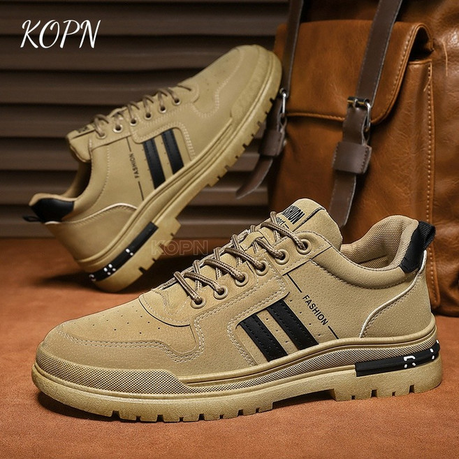 KOPN 남자 신발 봄 공사장 일 캐주얼 노동 보장 판화 출근 작업 미끄럼 방지 내마모 방지 내마모 내유 보호 작업화