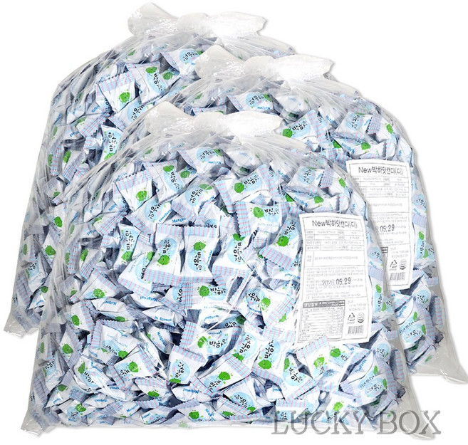 맛고을 박하맛캔디(D) 1.8kg/대용량사탕/대용량캔디/디저트사탕 식품 > 스낵/간식 초콜릿/사탕/젤리/껌 캔디류 일반하드캔디, 3개, 4kg