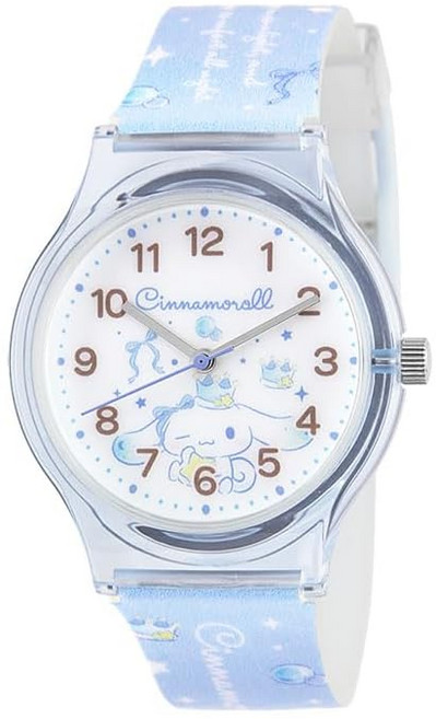 산리오 손목시계 J-AXIS 계피 롤 플라스틱 케이스 시계 CR2C0007-CN 여성 블루