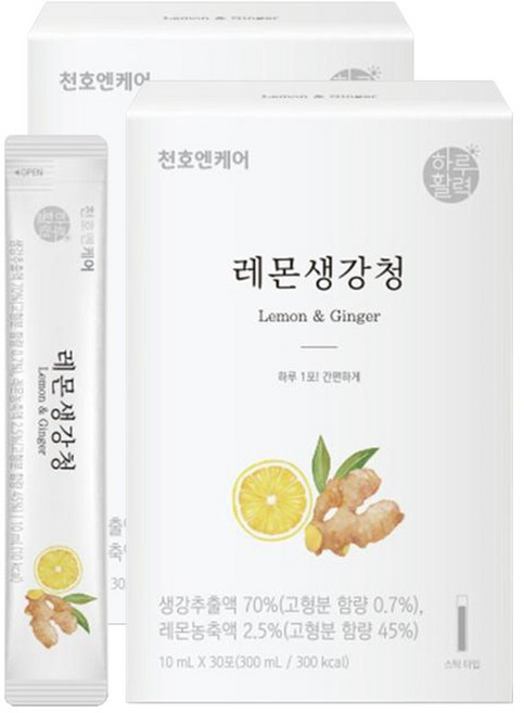 하루활력 레몬생강청, 10ml, 60개