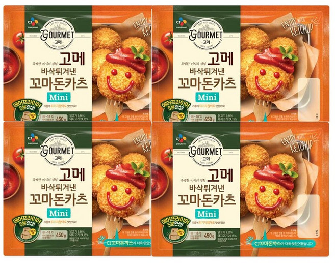 (냉동)고메 바삭튀겨낸 꼬마돈카츠450gx4개, 450g, 4개
