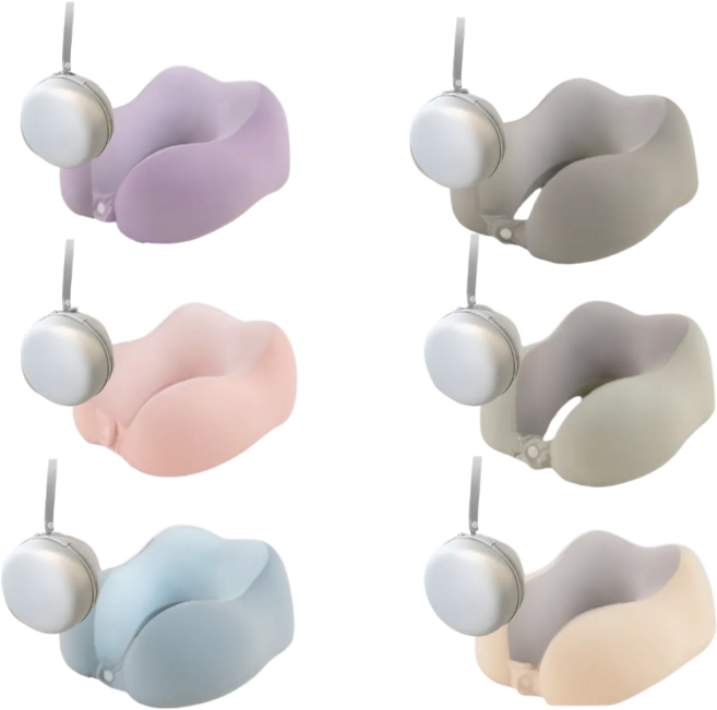 옐로구르미 메모리폼 목베개 여행용 휴대용 목쿠션