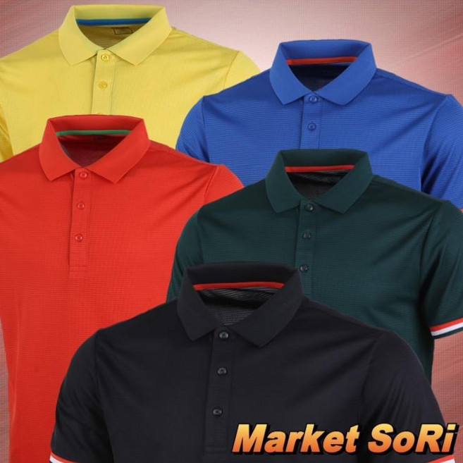 반팔카라티 작업복상의 기능성 반팔티셔츠 카라티 냉감 무지티셔츠