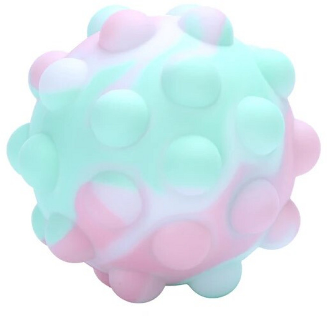 피젯 레인보우 팝 볼 푸시 버블 스트레스 방지 감압 장난감 3D 탄성 해소 감각 선물, [01] A, 1개