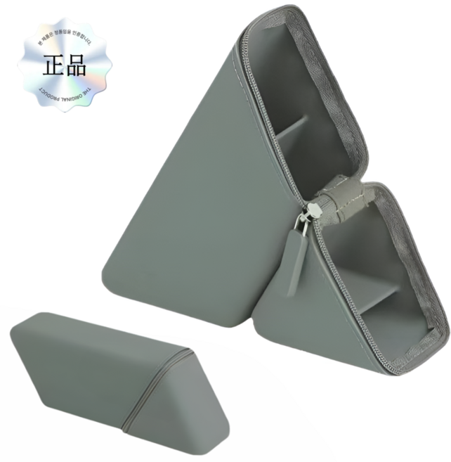 MAMY 실리콘 자석고정 스탠딩 필통, 1개, 그레이