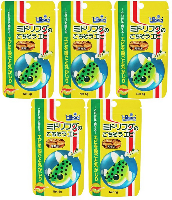 초록복어의 맛있는 새우 먹이 5g x 5개 쿄린 히카리 일본 사료