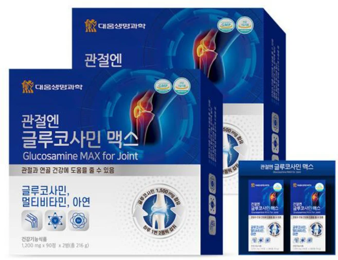 대웅생명과학 관절엔 글루코사민 맥스 3개월분, 180정, 2개 - 쿠팡
