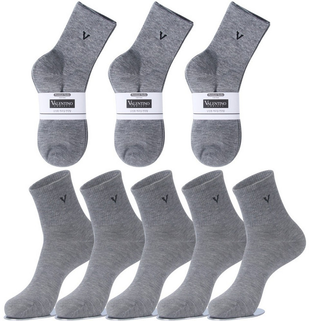 발렌티노크리스티 중목 양말 20켤레 무지 캐쥬얼 면양말