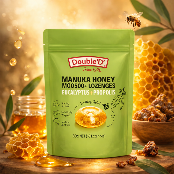 DoubleD 마누카허니 프로폴리스 로렌지 캔디, 1개, 80g