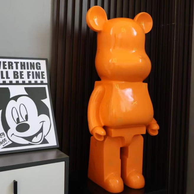 리틀보트 대형 베어브릭 인테리어 저금통, 오렌지 알파벳