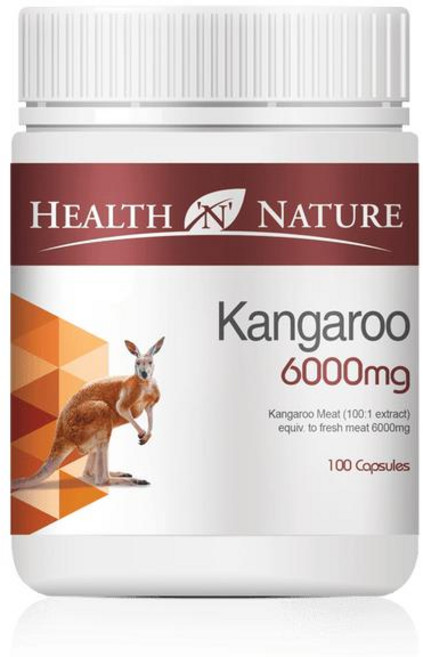 호주 헬스앤네이처 Health N Nature Kangaroo Capsules 캥거루 추출물 6000mg 캡슐, 5개, 100정