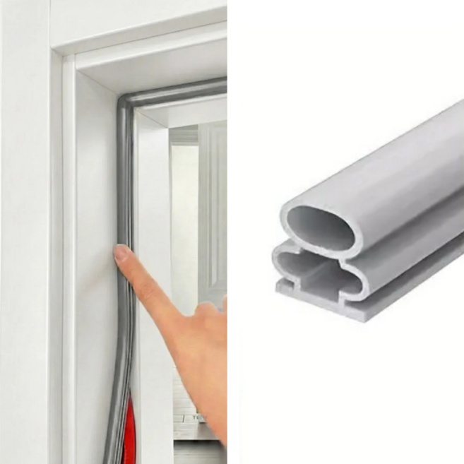 더룸즈 테이프 접착형 현관문 고무패킹 6미터 회색, 1세트