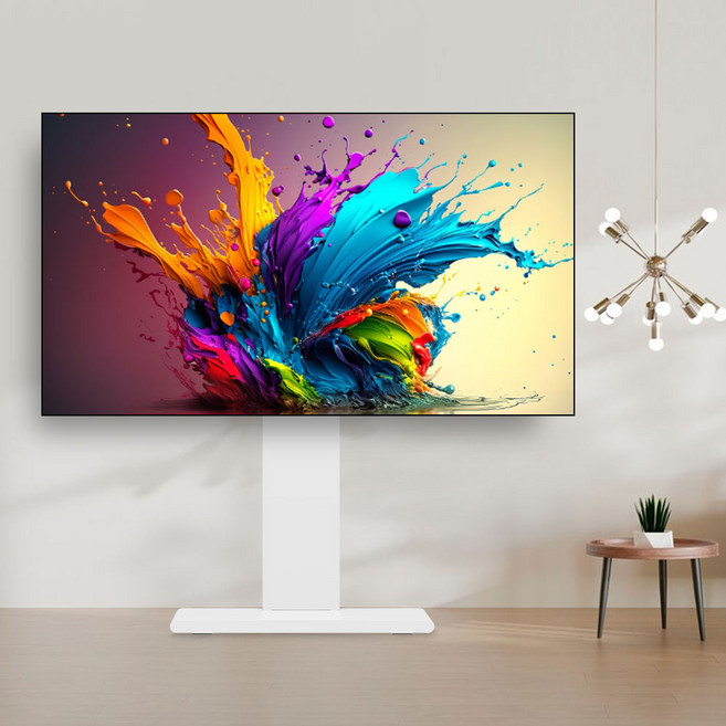 달자브라켓 TV스탠드 42-85인치 티비거치대 삼성 LG 호환 M7 대형 브라켓 화이트, 1개