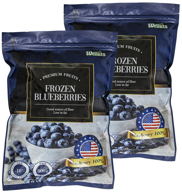 웰루츠 미국산 A등급 냉동 블루베리, 2개