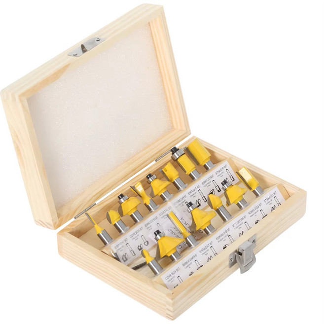 아이베란다 목공용 트리머날 15종 세트 샹크 6.35mm, 1개