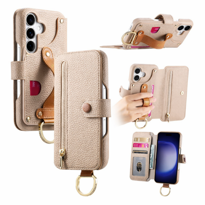 굿도우 가죽 지갑형 카드수납 휴대폰 케이스