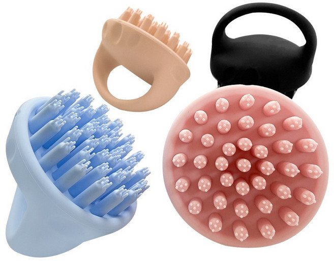 Together 두피 샴푸브러쉬, 블랙, 2개