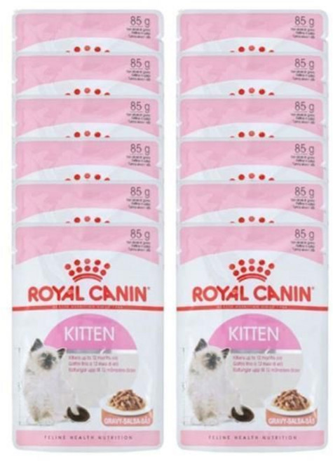 로얄캐닌 키튼 그레이비 85g 12P 고양이 파우치 사료 고양이파우치 고양이사료 반려묘습식사료 고양이습식, 로얄캐닌 키튼 그레이비 85g 12P 고양이 파우치 사