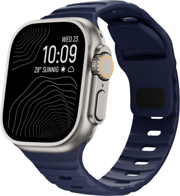 밴드톡 애플워치 호환 계단 실리콘 스포츠 스트랩 (11 10 9 8 7 6 5 4 3 2 SE2/3 Ultra2/3)밴드 42/46/49/40/38/44/41/45mm, 미드나잇블루, 1개