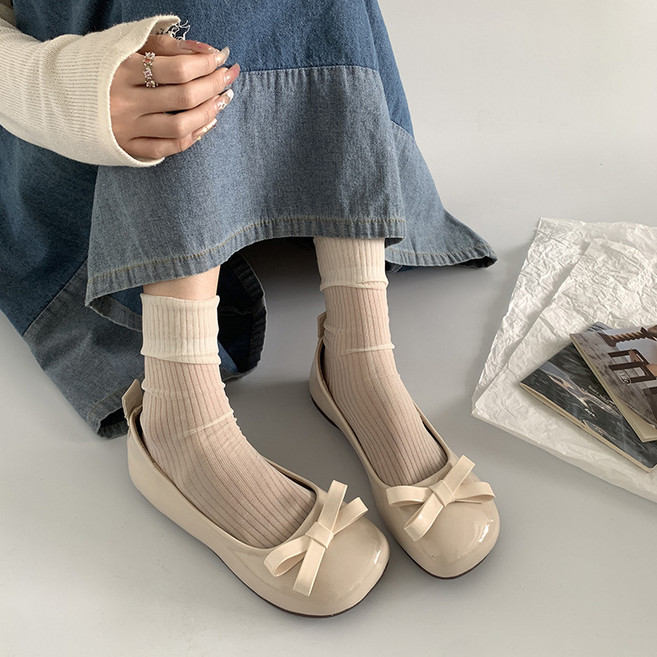 러블리 리본 데일리 플랫슈즈