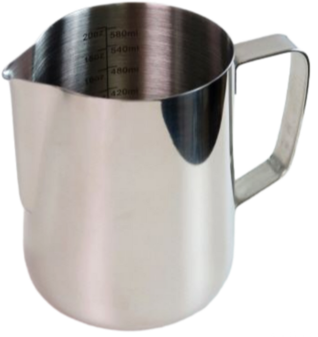 스팀피쳐 눈금형 밀크저그 스팀피처 카페 라떼 우유거품기, 360ml, 1개