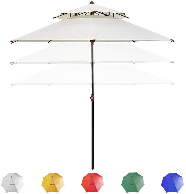 대양파라솔 2단 8각 카본 파라솔 지름 2300mm, 아이보리