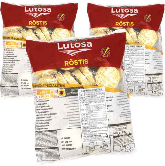 루토사 감자튀김 로스티스 미니 해쉬브라운 1kg 3개