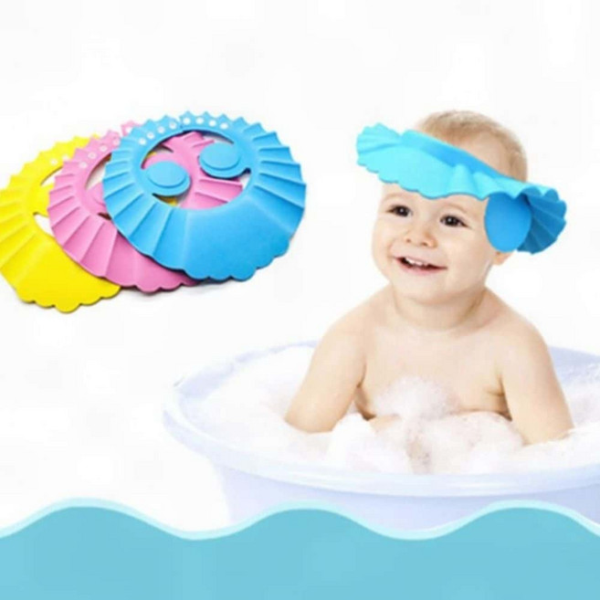 귀마개유아샴푸캡 아기샴푸캡 헤어캡 키즈 모자, 2귀보호샴푸캡-블루, 1개