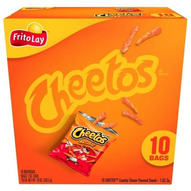 치토스 미국 오리지널 크런치 치즈맛 10개 Cheetos Crunchy Cheese Flavored Snacks 10 Count, 28.3g