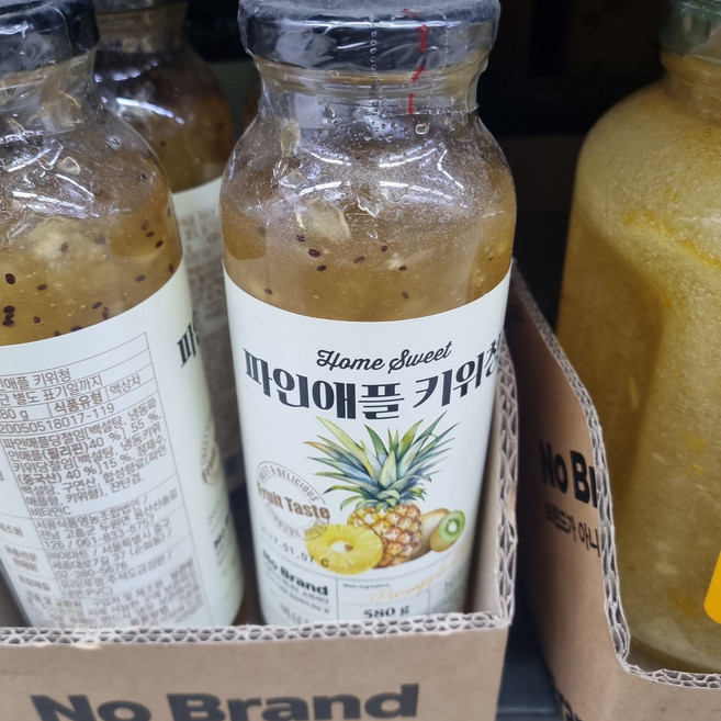 노브랜드 파인애플 키위청, 2개, 1개입, 580g