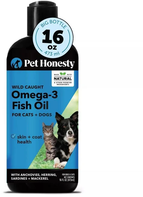 펫 어니스트 오메가3 연어향 피쉬오일 강아지 고양이용 Pet Honesty Omega 3 Salmon Flavor Fish Oil Supplement for Dog and Cat, 1개, 면역 지원, 454g - 쿠팡