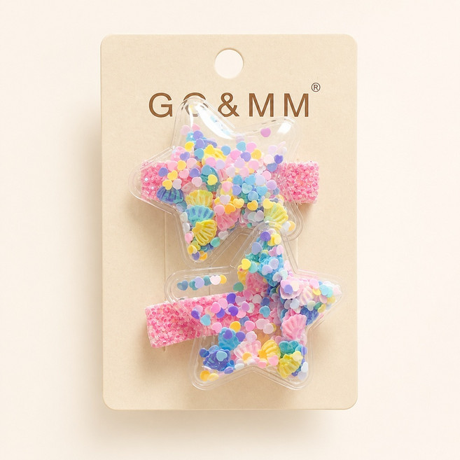 G & MM 兒童星星流沙髮夾
