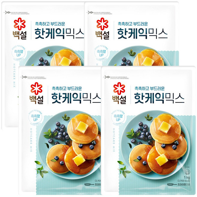 백설 핫케익믹스, 1kg, 4개