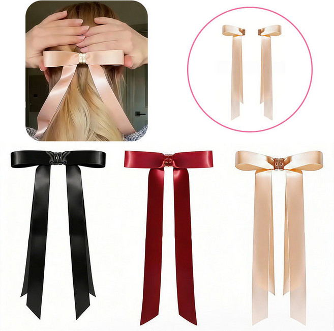 ZMBIRD 마그네틱 리본 헤어 집게핀 3종세트 N5645