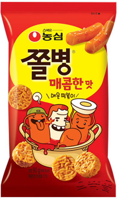 쫄병스낵 매콤한맛, 82g, 4개