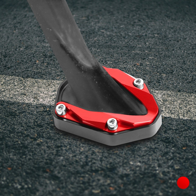 24년-26년 존테스 350D 튜닝 MOXI 사이드스탠드클립 말발굽 확장패드 발판, 빨강, 1개