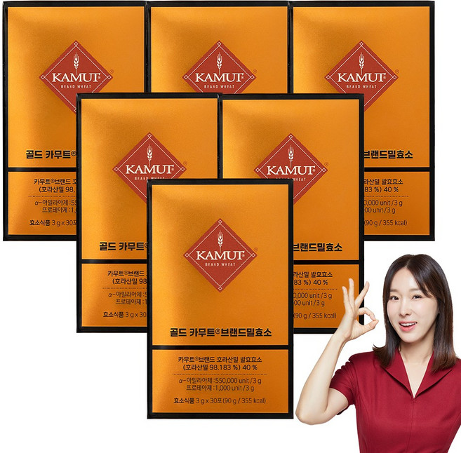 그레인온 골드 카무트 브랜드밀 효소, 6개, 90g