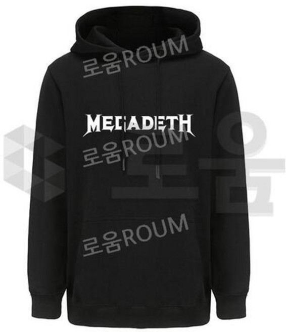 메가데스 록 메탈 Megadeth 프린트 티셔츠 가을 겨울 유니섹스 후드티 긴팔티