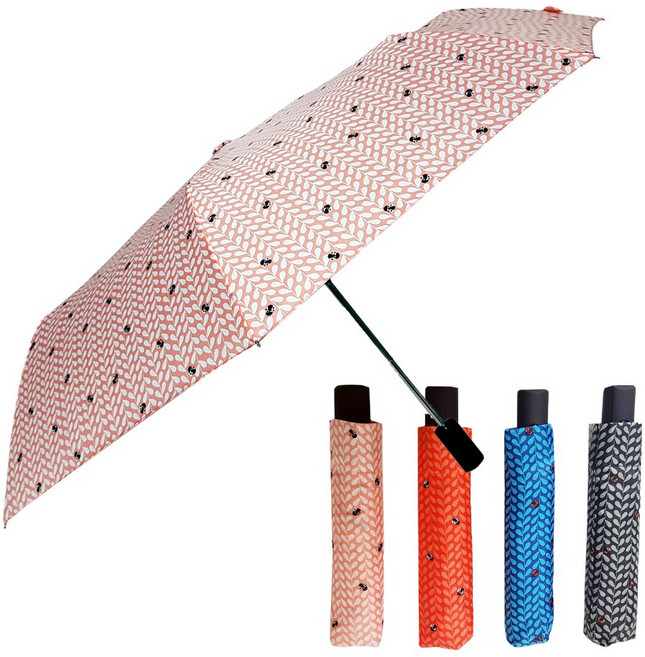 발렌타인 3단 완전자동 무당벌레 튼튼한 우산