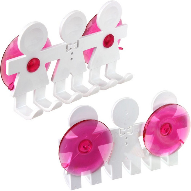 우일 국산 피플칫솔걸이 무타공 흡착 칫솔 보관 홀더 거치대 공중부양, 혼합색상, 1개