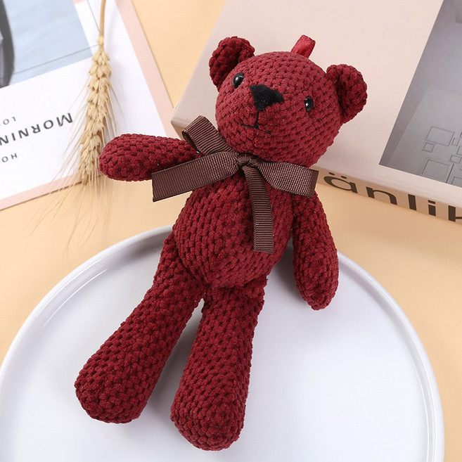 [목화상회] 부드러운 벨벳 곰인형 키링