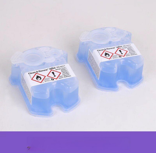 면도기세정액 전기면도기세척 면도기세척액 브랜드호환 면도날청소 면도기클리너, 1개, 브라운 클리닝 액 2병, 기본 모델명/품번