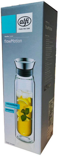 alfi愛麗飛 flowMotion 750ml雙層玻璃冷水壺 德國國家設計獎 水瓶, 1個