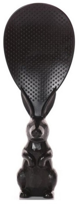 레몬글라스 국내생산 쁘띠래빗 토끼모양 스탠딩 엠보싱 주걱 일반형 5가지색상, 블랙, 1개