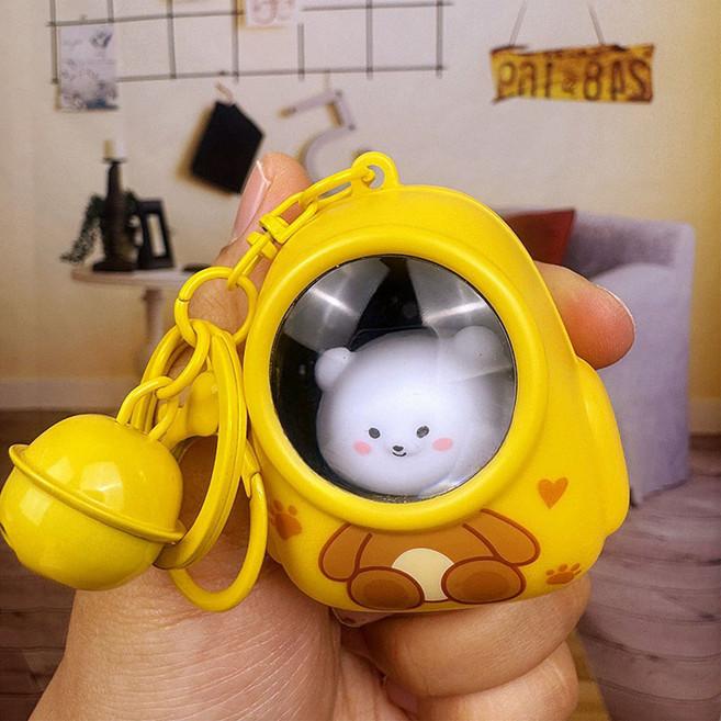 팬시코어 별이 빛나는 우주선 키링 우주비행사 1+1